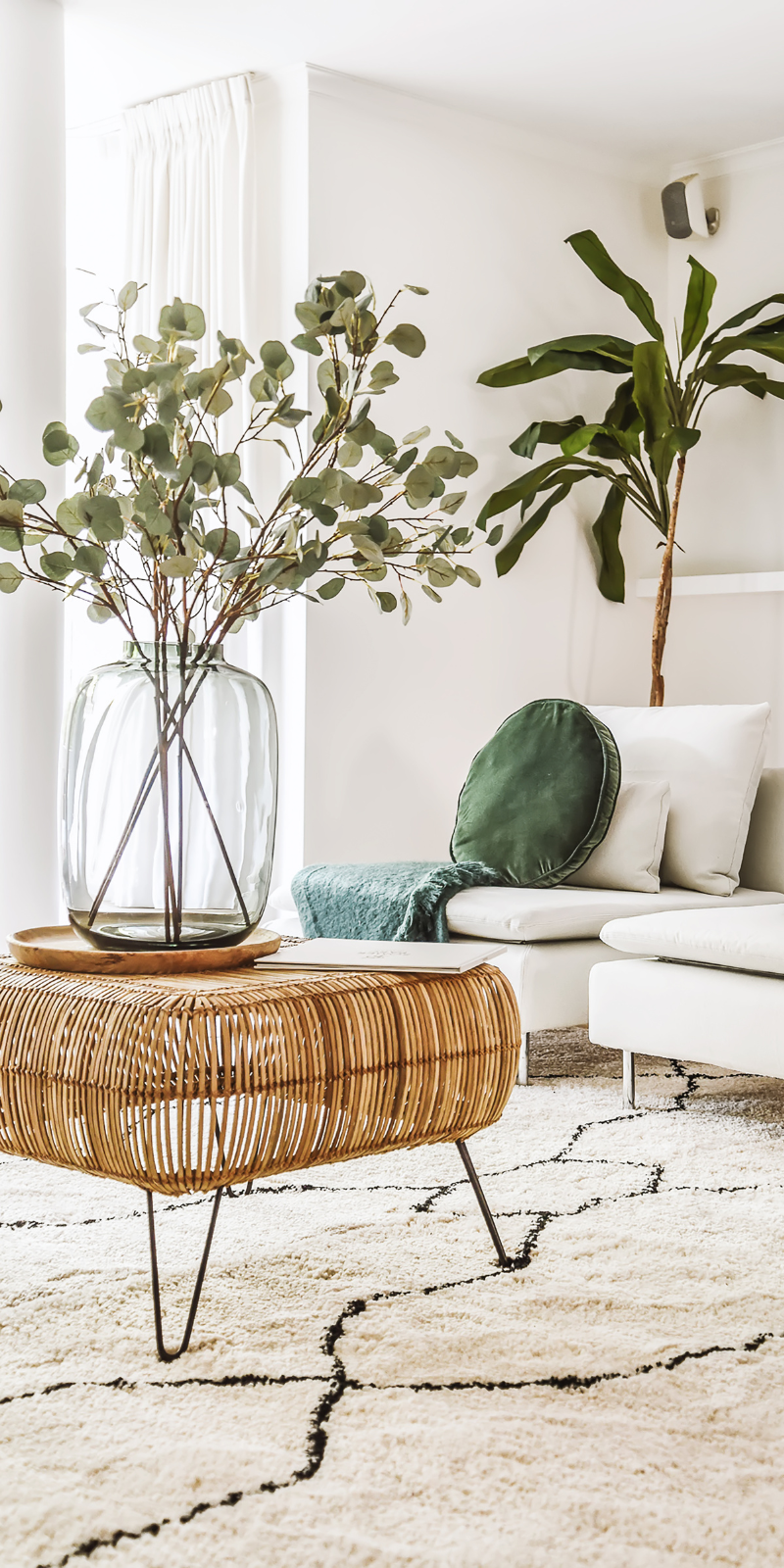 Table and Chair with Flower Vase